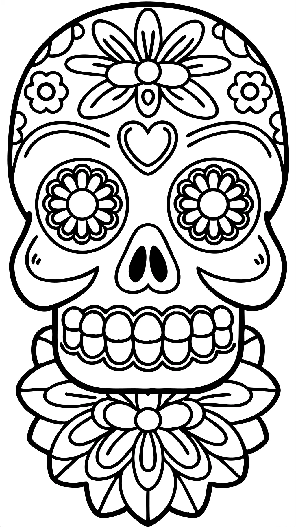 coloring pages of sugar skulls